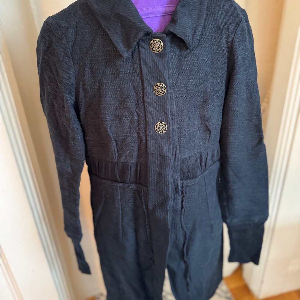 Black Button-Up Coat